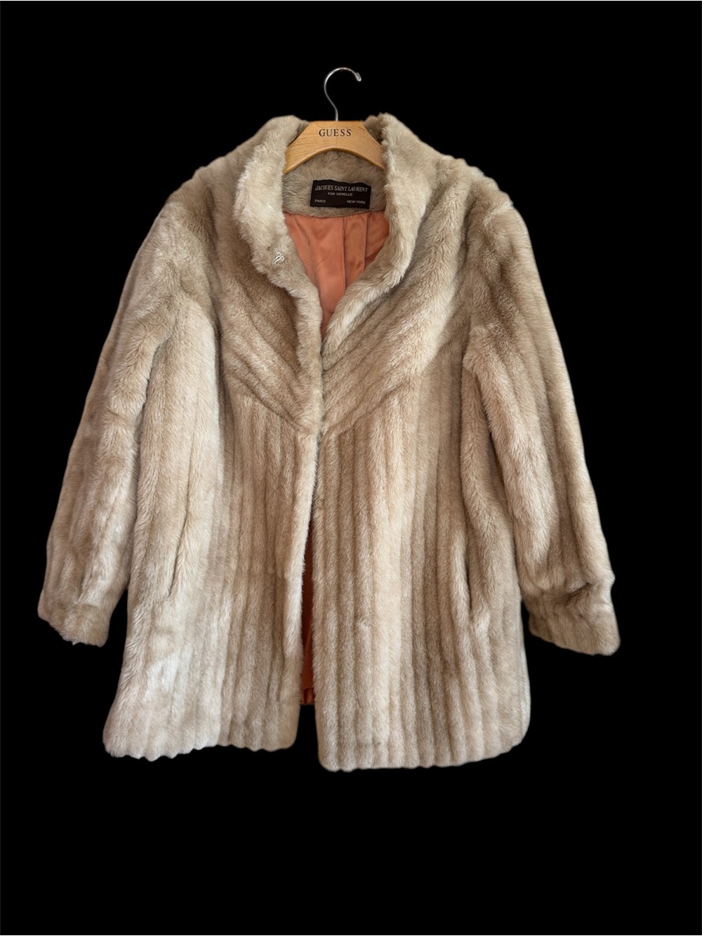 Luxury Women's Beige Fur Coat by